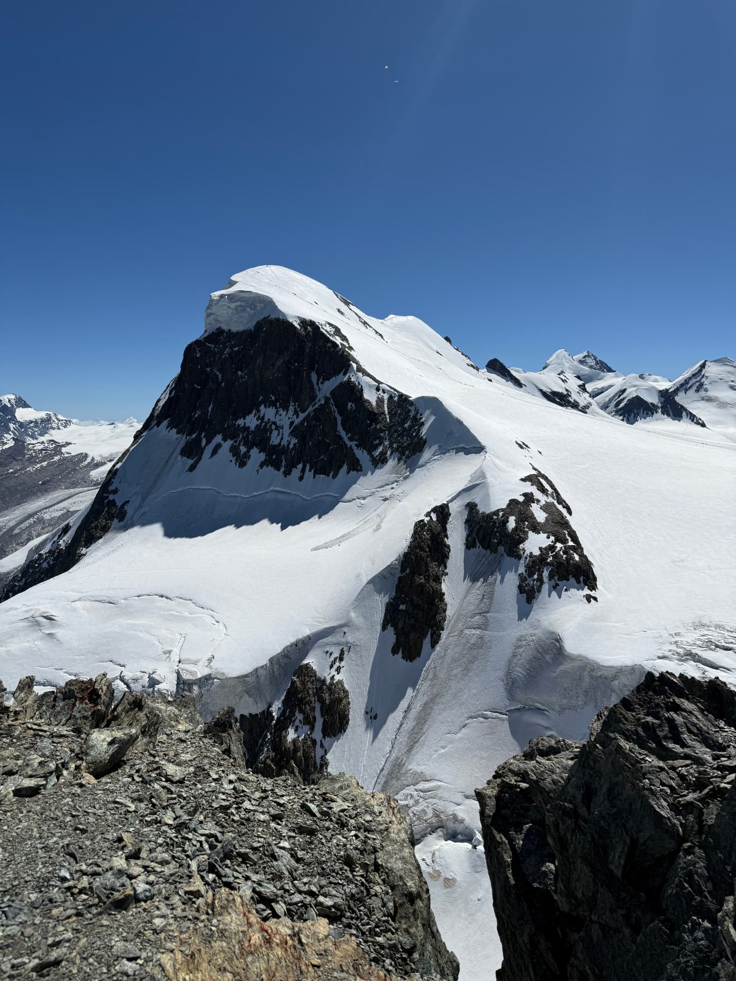 Snowy alpine summit